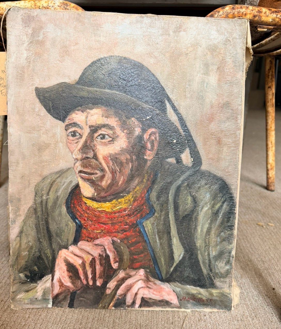 French Oil On Canvas