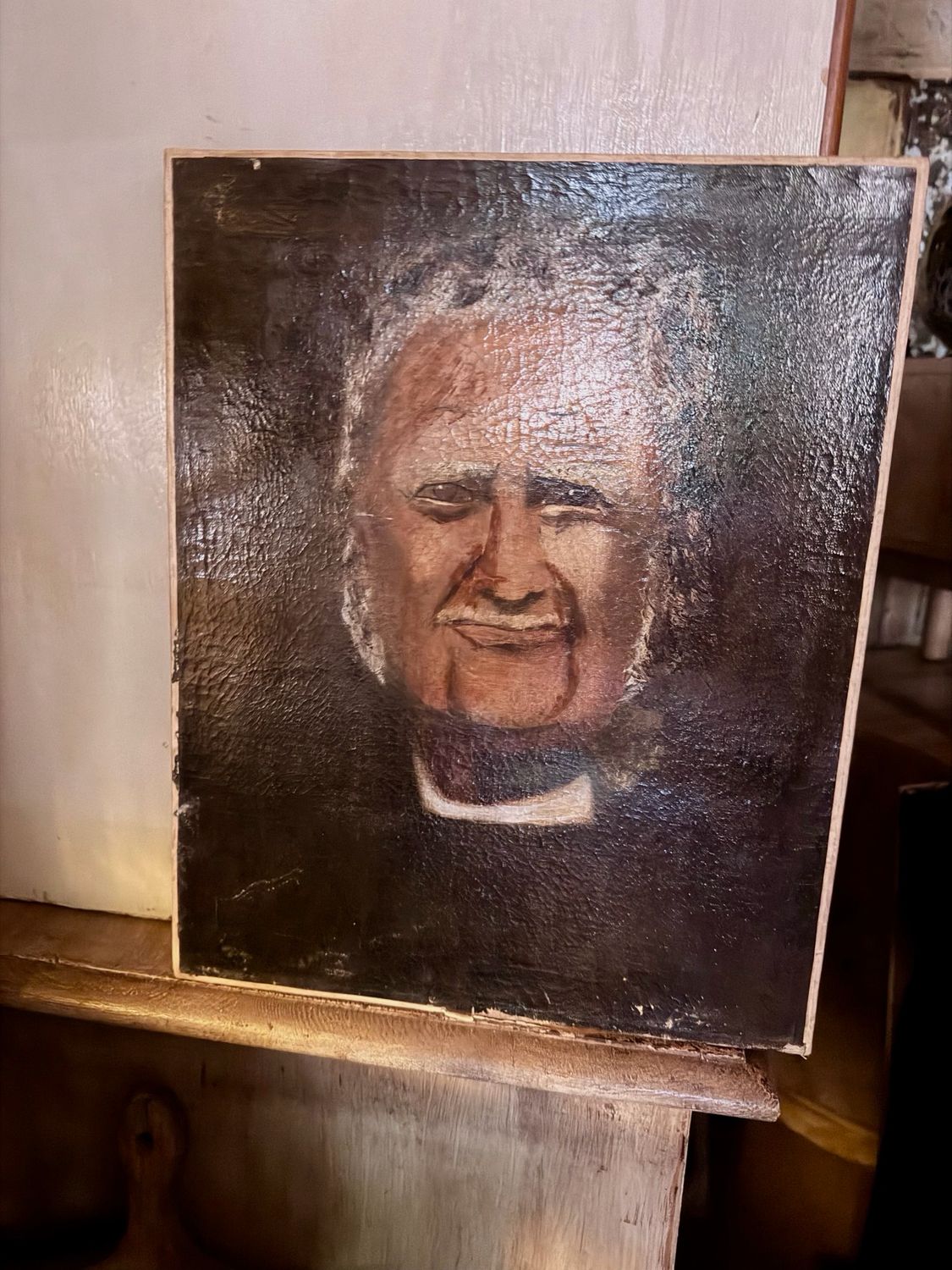 French Cleric Oil On Canvas