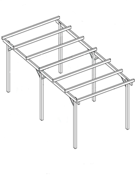 Carport 308x516x290 cm geeignet für Solarpanels