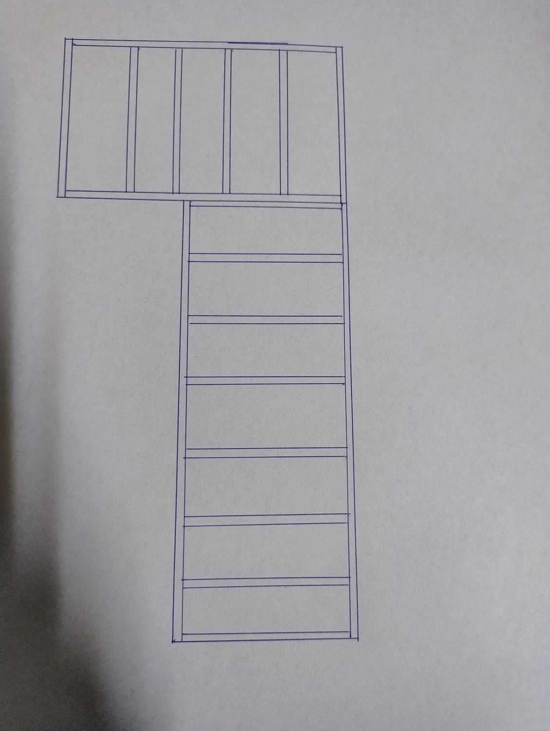 Carport corner configuration, 300x750+300x750x300 cm