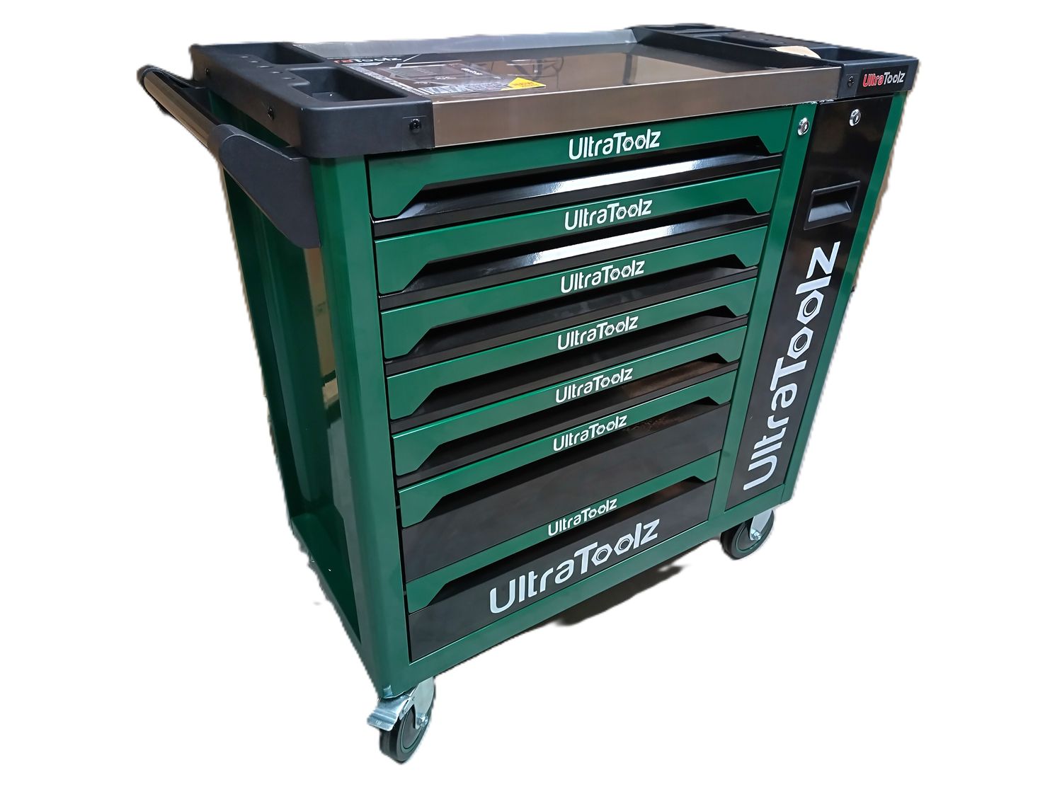 Ultra Toolz &quot;Green&quot; Tool Cart – 7/7 + 1 Drawer