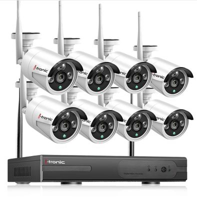 Wireless Security Camera Set with 8 Cameras NVR Kit