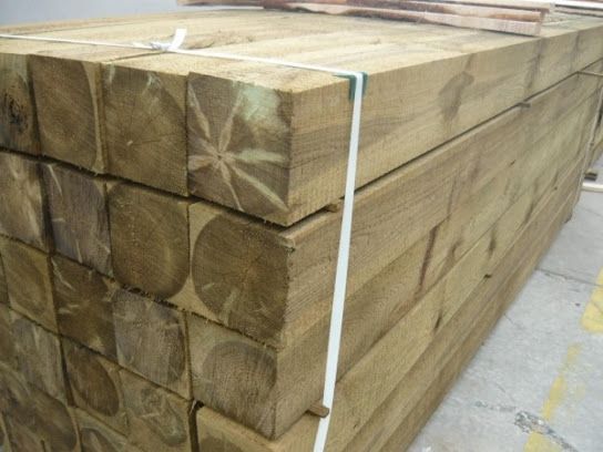 Impregnated Pine Poles – 4.20 Meters Long, 14x14 cm