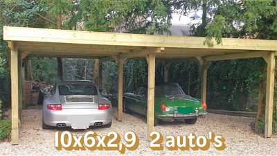 Carport for 2 cars 750x600x300 cm