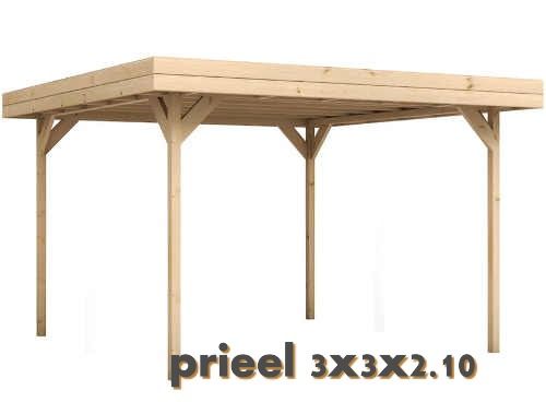 Pavillon mit Zwei Geschlossenen Wänden