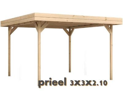 ​Pavillon mit Drei Geschlossenen Wänden