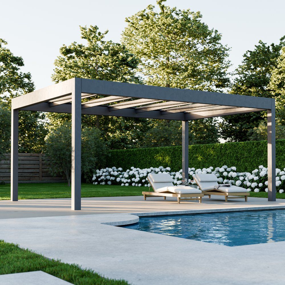 Pinela Glass 4088x4000 Antraciet Vrijstaand