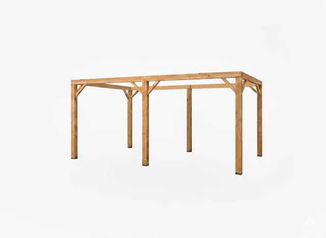 prieel met schaduwdoek 7,5x2,5 m