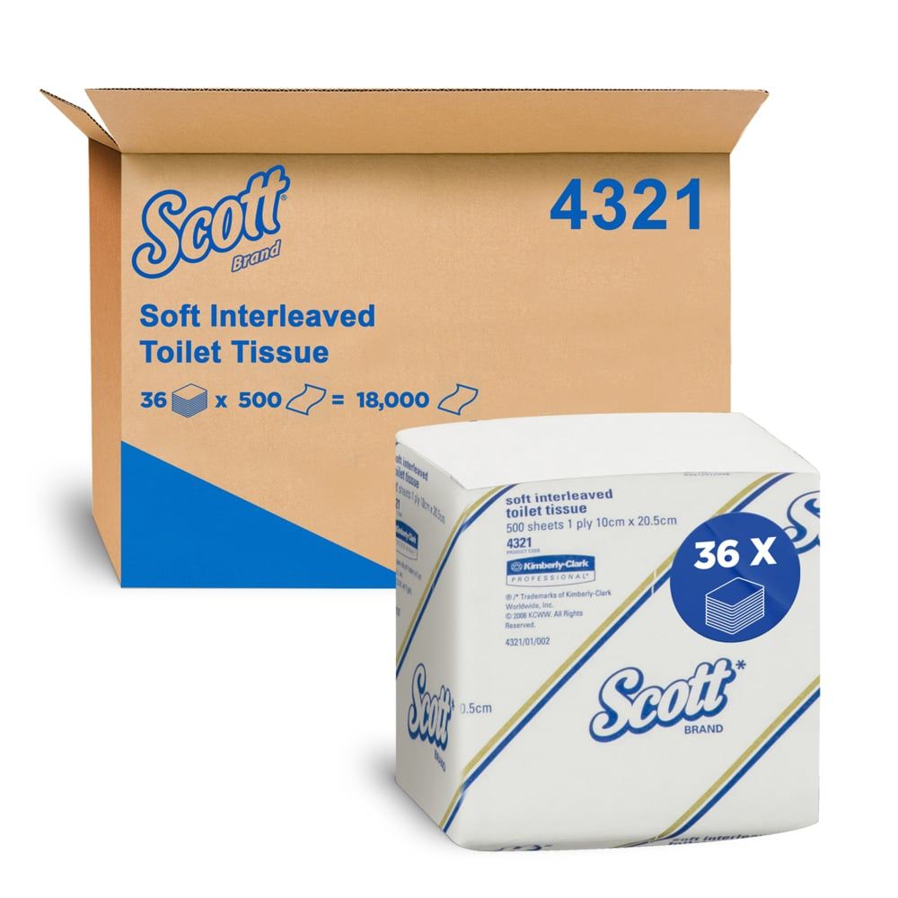 SCOTT® Soft Interleaved Toilet Tissue 4321