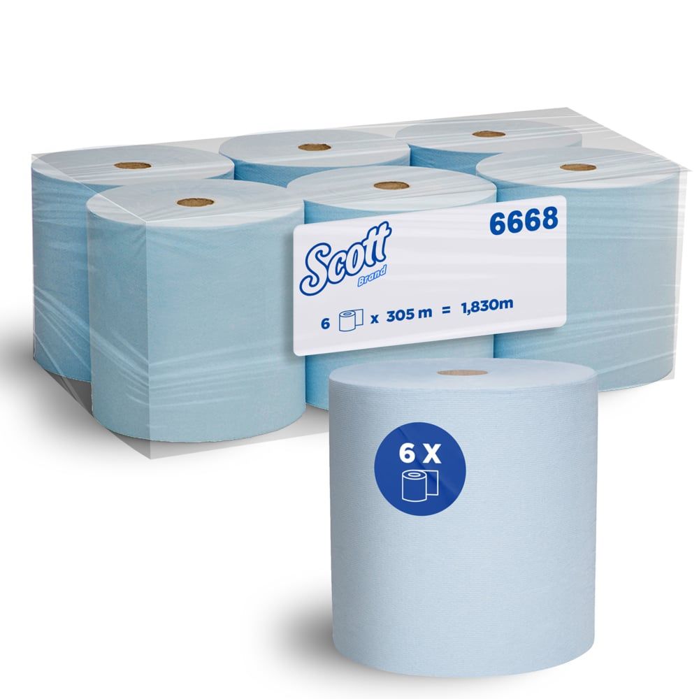 SCOTT® Blue Hard Roll Towel 6668