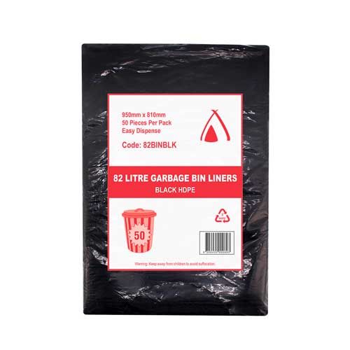 Black HDPE 82L Bin Liners (SUNDALE)