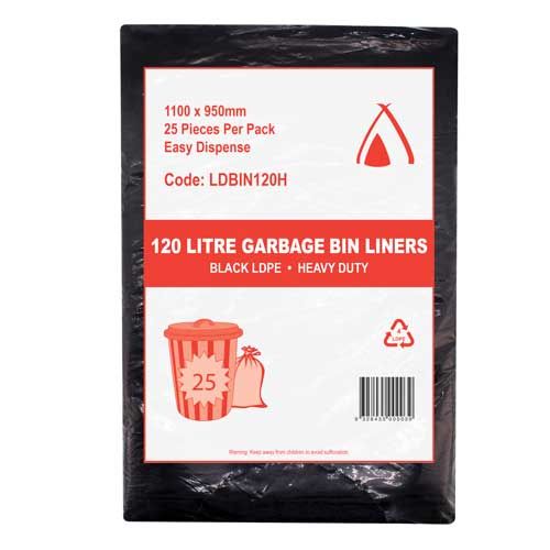 Black LDPE Bin Liners - Heavy Duty