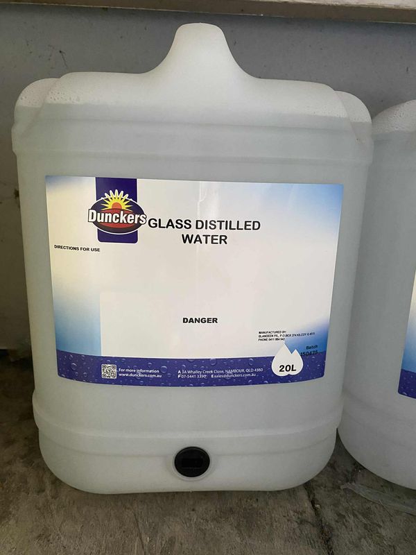Glass Distilled Water