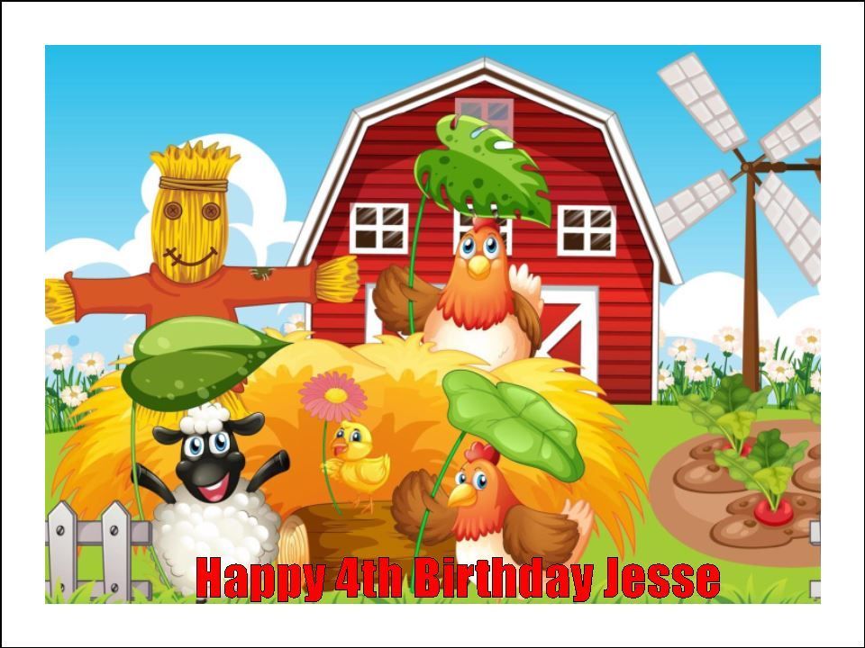 Farm Animal Cake Toppers – Edible and Fun Decorations