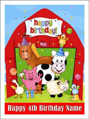 Farm Animal Edible Icing Cake Toppers for Kids’ Parties Farm Animal Edible Icing Cake Toppers for Kids’ Parties