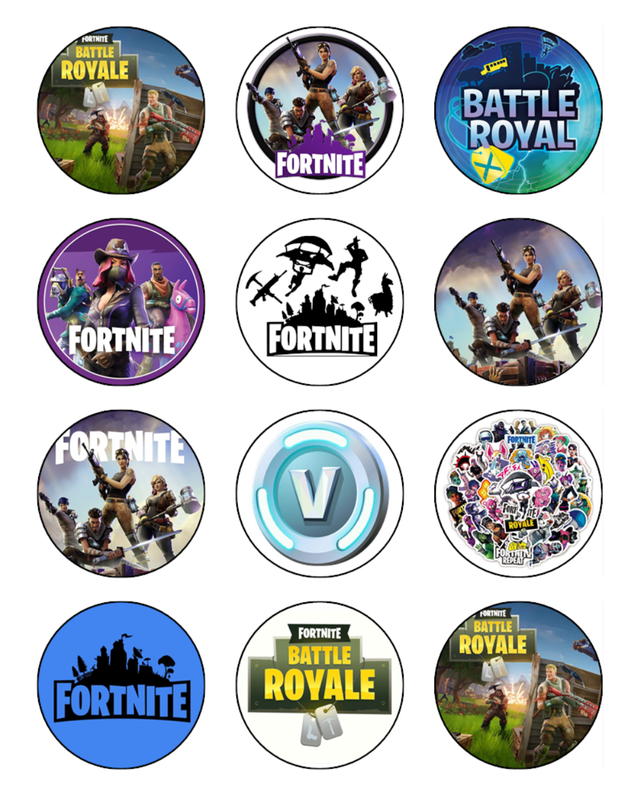 Fortnite Edible Cake Toppers - Edible Fortnite Decorations - Icing – Size: 5cm