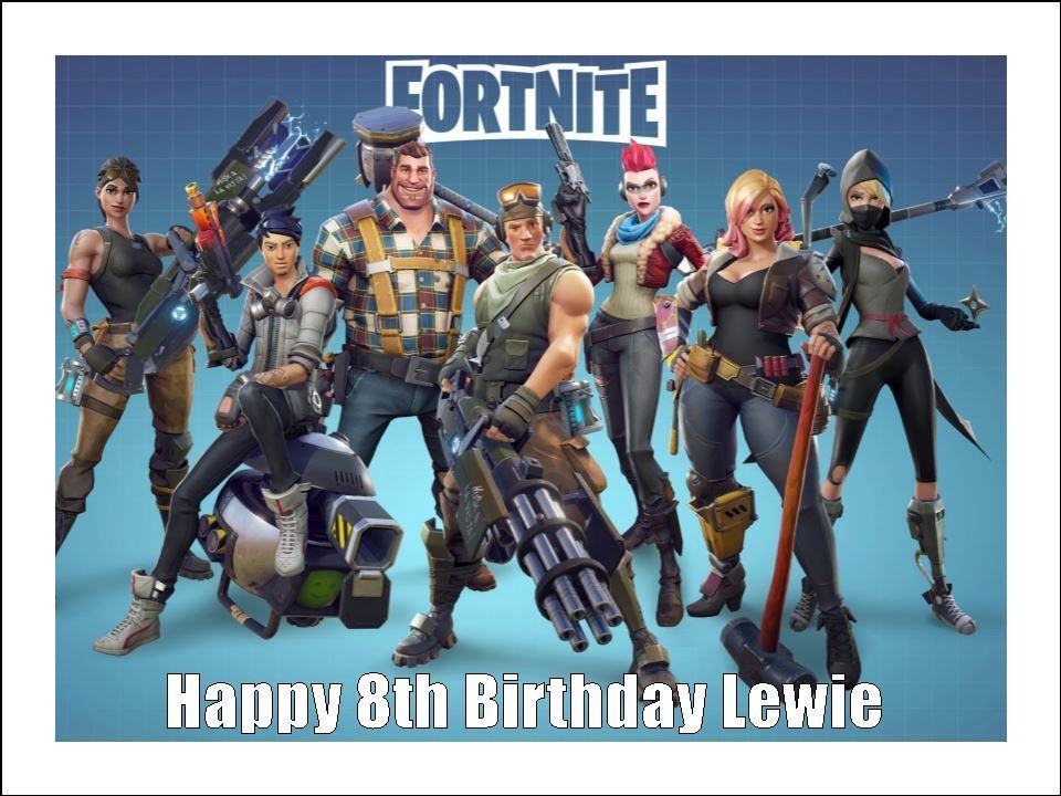 Fortnite Edible Cake Toppers - Edible Fortnite Decorations - Icing – 19cm x 25cm