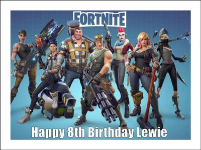 Fortnite Edible Cake Toppers - Edible Fortnite Decorations - Icing – 19cm x 25cm Fortnite Edible Cake Toppers - Edible Fortnite Decorations - Icing – 19cm x 25cm