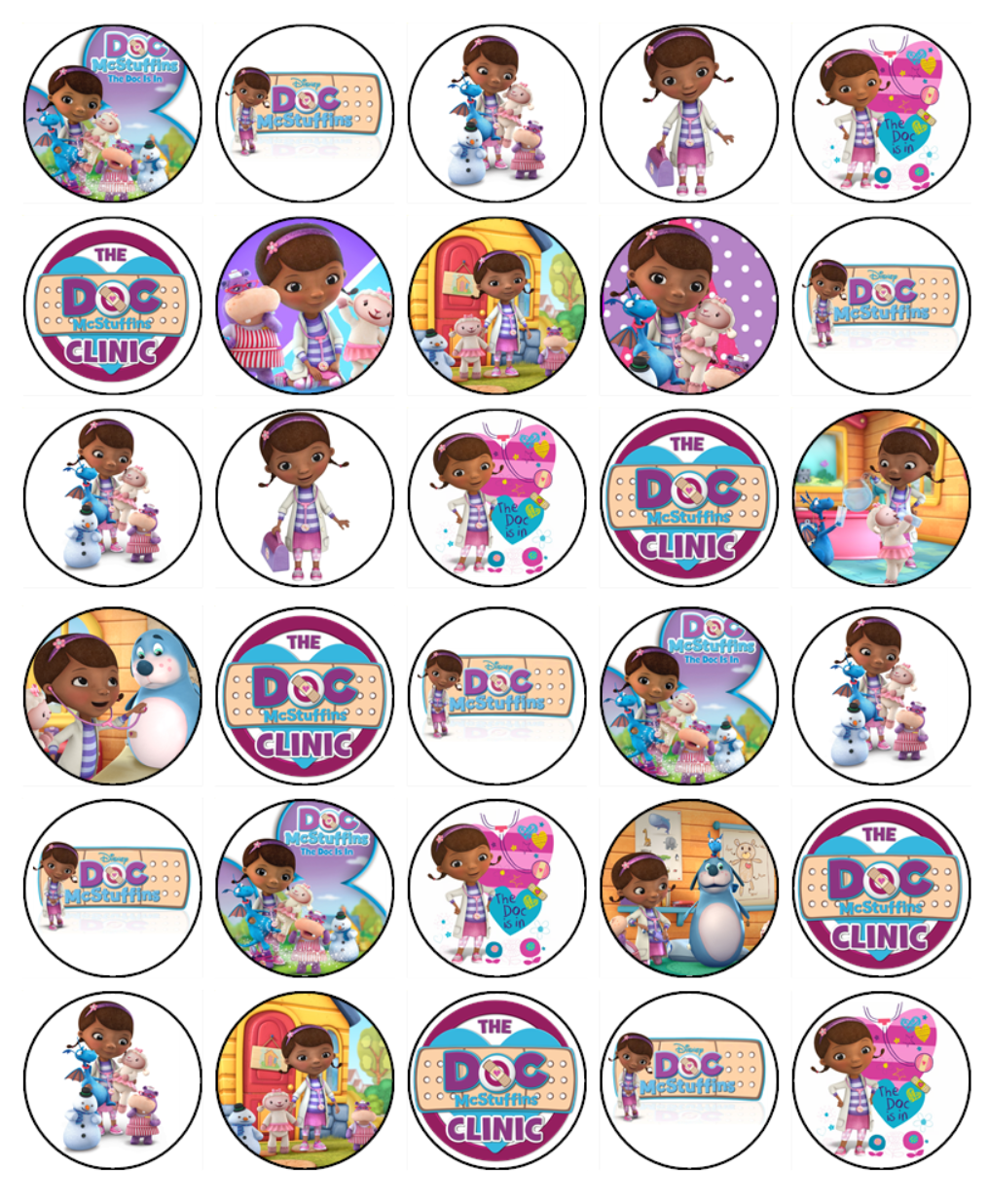 Doc McStuffins Edible Icing Cupcake Toppers – Edible & Fun