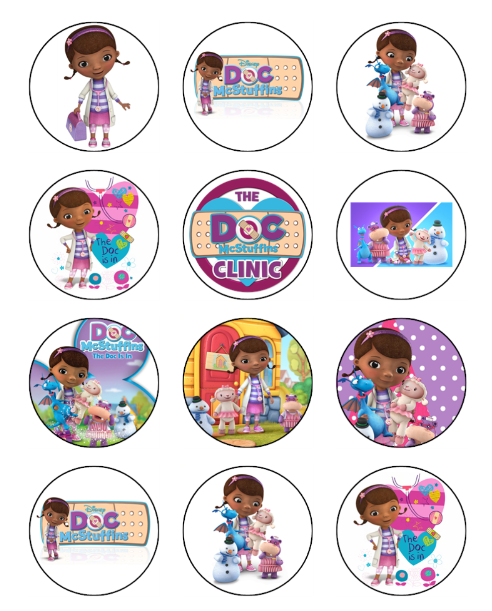 Doc McStuffins Edible Icing Cupcake Toppers – Edible & Fun