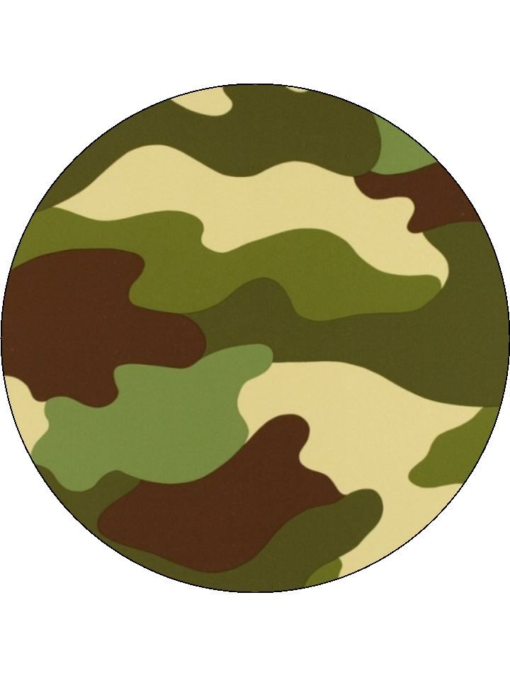 Army Camouflage Edible Cake Wraps & Toppers – Military Theme