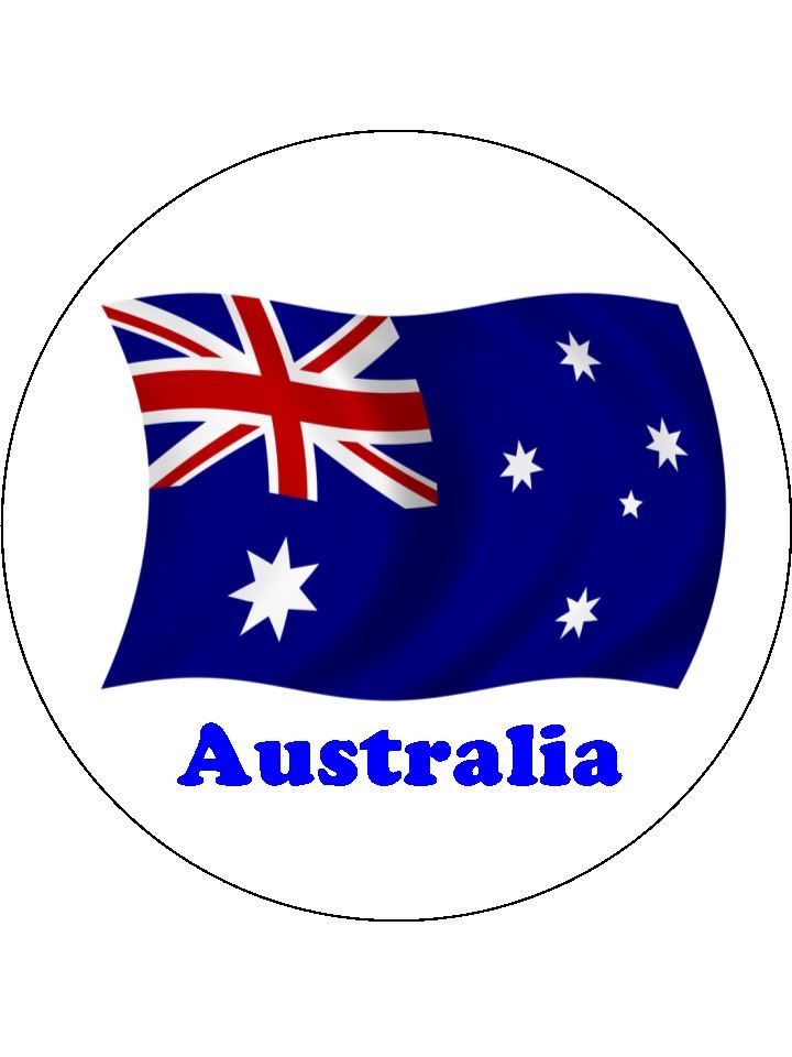 Australian Flag Edible Cake Topper – Perfect for Events