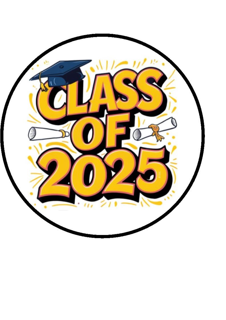 Graduation Hat Class of 2025 Edible Icing Cake & Cupcake Toppers – 4 Sizes