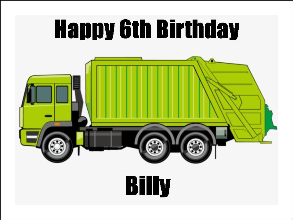 Garbage Truck Cake Decorations Edible Cupcake Toppers