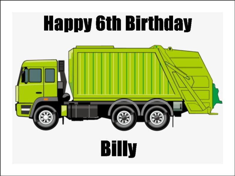 Garbage Truck Cake Decorations Edible Cupcake Toppers