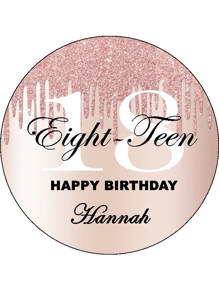 18th Birthday Edible Cake & Cupcake Toppers – Icing Decor