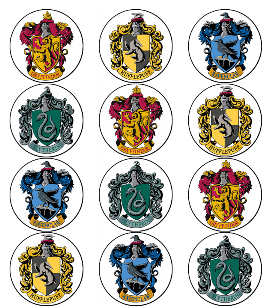 Harry Potter Edible Logo Toppers for Cake & Cupcake Toppers