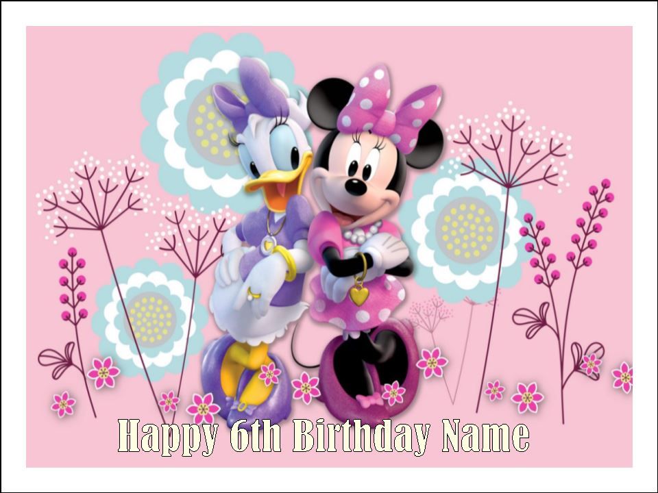 Minnie Mouse & Daisy Duck Edible Cake & Cupcake Toppers