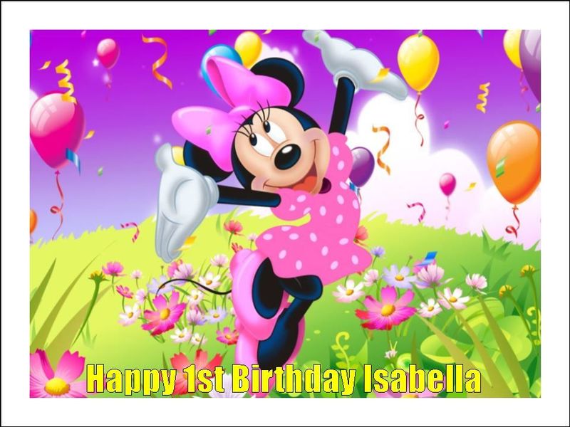 Minnie Mouse Edible Cake & Cupcake Toppers – Icing Prints
