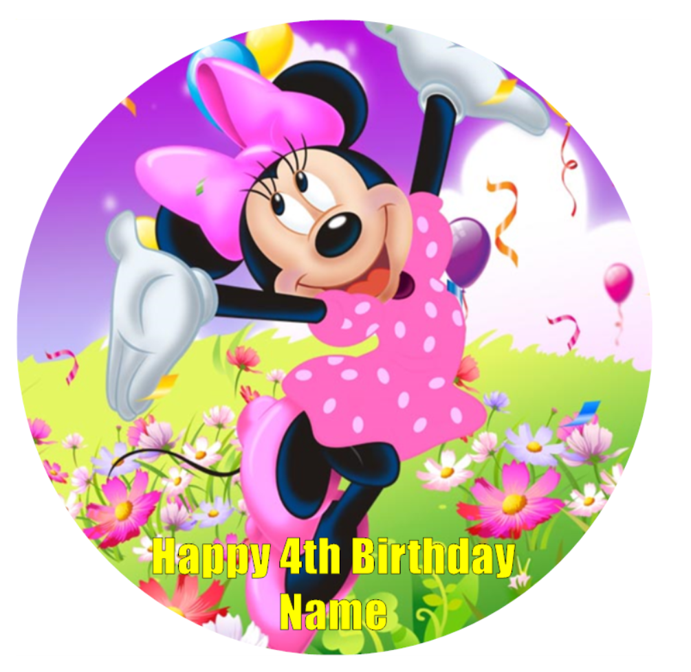 Minnie Mouse Edible Cake & Cupcake Toppers – Icing Prints