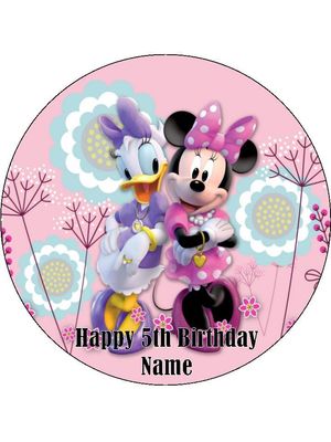 Minnie Mouse & Daisy Duck Edible Cake & Cupcake Toppers Minnie Mouse & Daisy Duck Edible Cake & Cupcake Toppers