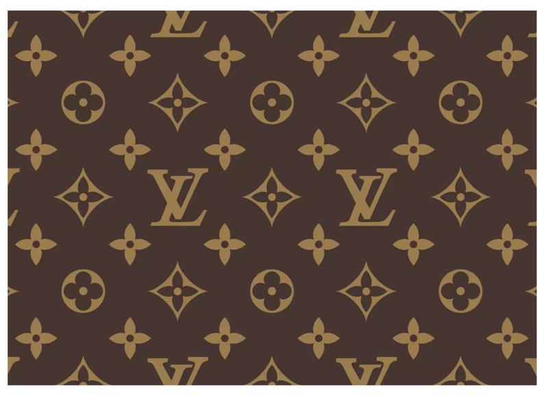 Luxury-Inspired Cake Wraps – LV Style Edible Decorations