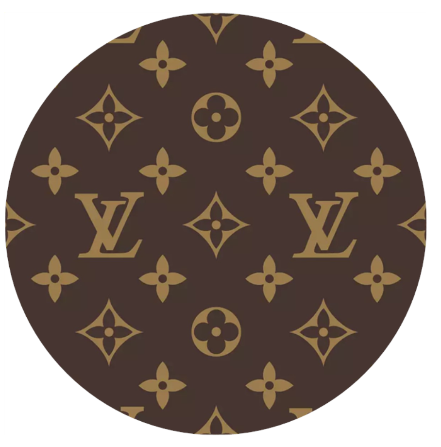 Luxury-Inspired Cake Wraps – LV Style Edible Decorations