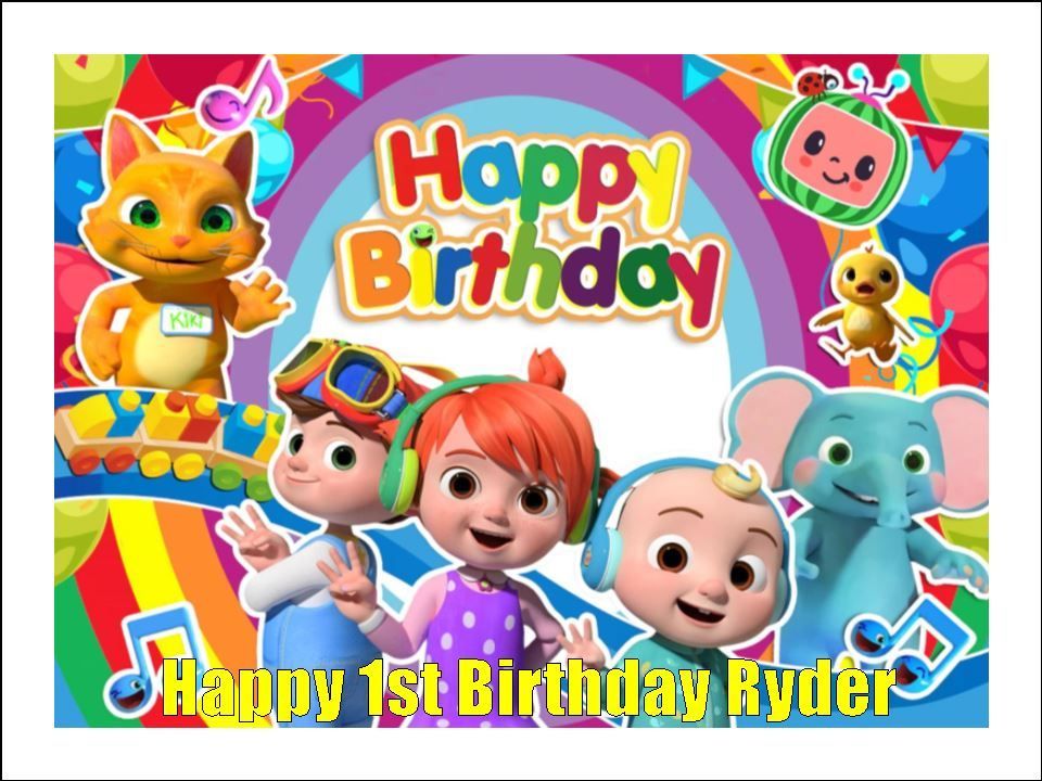 Cocomelon Edible Cake & Cupcake Toppers – Party Fun!