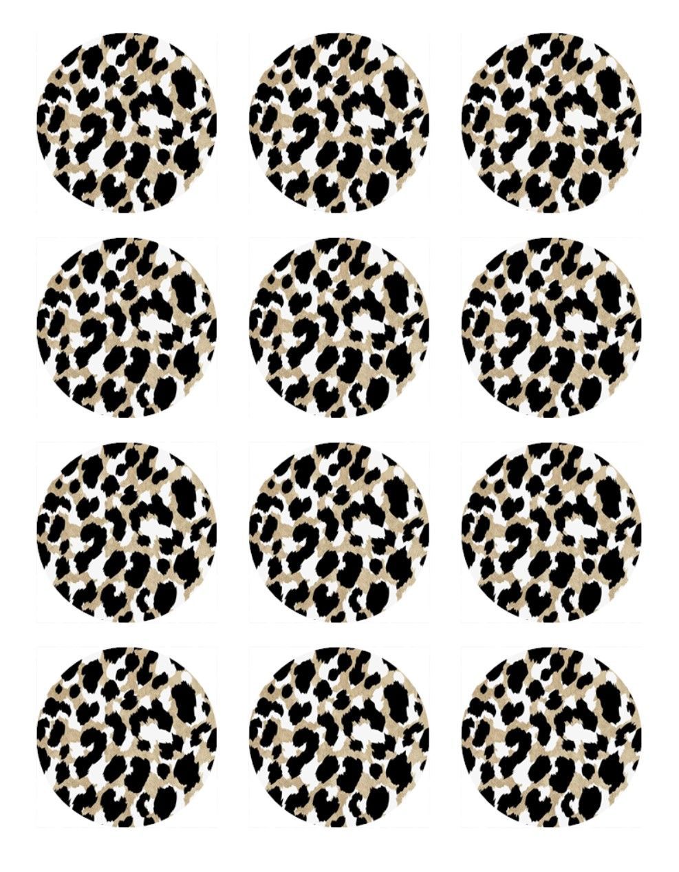 Cheetah Print Edible Cupcake Toppers & Wraps – Wild Fun