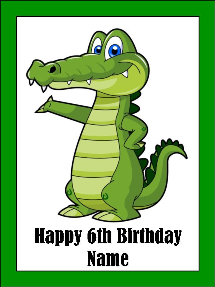 Crocodile Cake Topper & Cupcake Toppers – Edible Icing Designs
