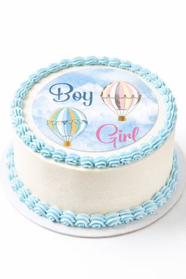 Baby Shower Gender Reveal Edible Cake & Cupcake Decorations