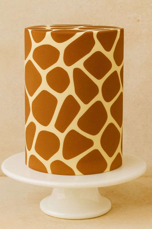 Giraffe Print Edible Icing Cake Wraps – Animal Cake Toppers - 3 Sizes Giraffe Print Edible Icing Cake Wraps – Animal Cake Toppers - 3 Sizes