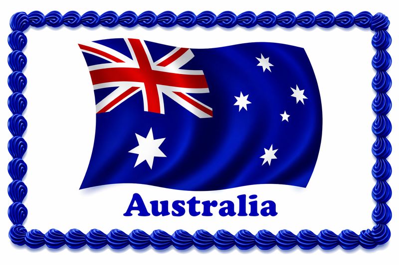 Australian Flag Edible Cake Topper – Perfect for Events