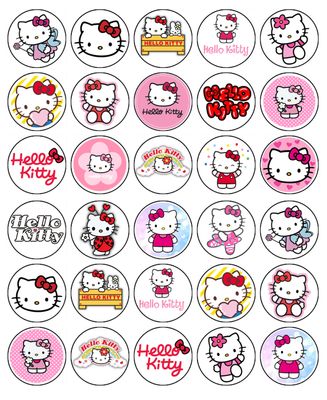 Hello Kitty Edible Cupcake Toppers | Custom Designs Hello Kitty Edible Cupcake Toppers | Custom Designs