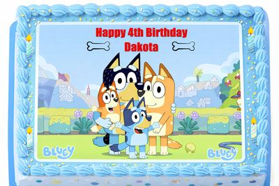 Bluey Edible Cake Toppers – Perfect Party Decorations for Bluey Birthdays