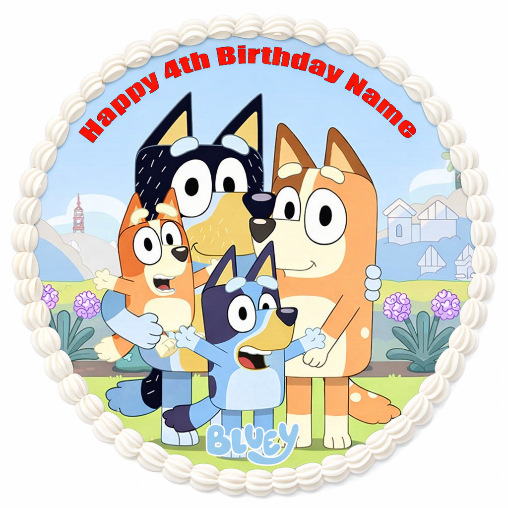 Bluey Edible Cake Toppers – Perfect Party Decorations for Bluey Birthdays