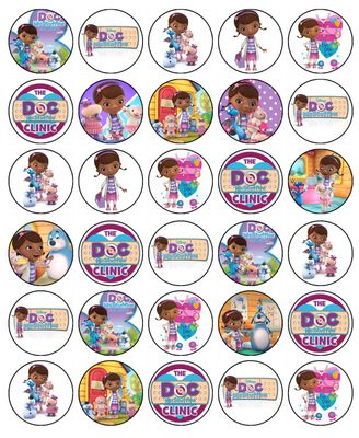 Doc McStuffins Edible Icing Cupcake Toppers – Edible & Fun Doc McStuffins Edible Icing Cupcake Toppers – Edible & Fun