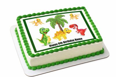 Dinosaur Edible Icing Cake Toppers – Jurassic Park Party Decorations Dinosaur Edible Icing Cake Toppers – Jurassic Park Party Decorations