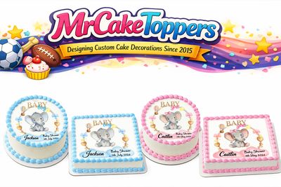 Baby Shower & Gender Reveal Edible Cake & Cupcake Toppers ???