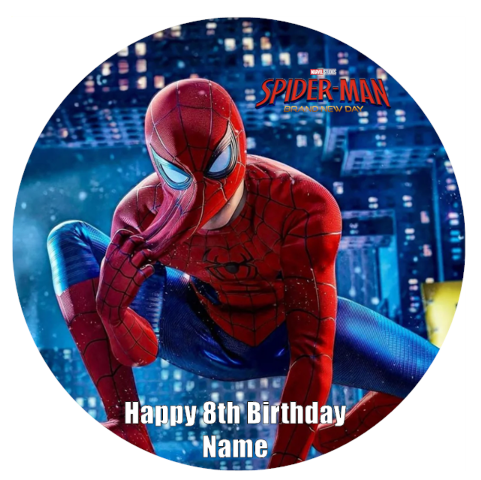 Spider-Man Brand New Day Edible Cake & Cupcake Toppers | Icing Decorations